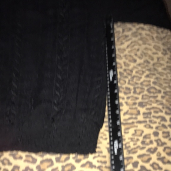 INC International Concepts size XL black semi sheer lace top lined 3/4 sleeve - Picture 7 of 11